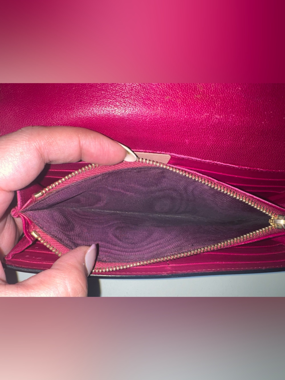 Coach Purple Satin Shoulder Bag with Gold Hardware - Picture 5 of 10